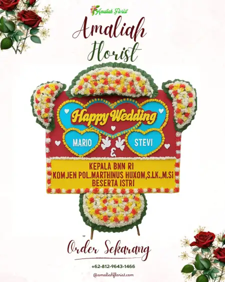 Papan Bunga Pernikahan Tegar Priyah